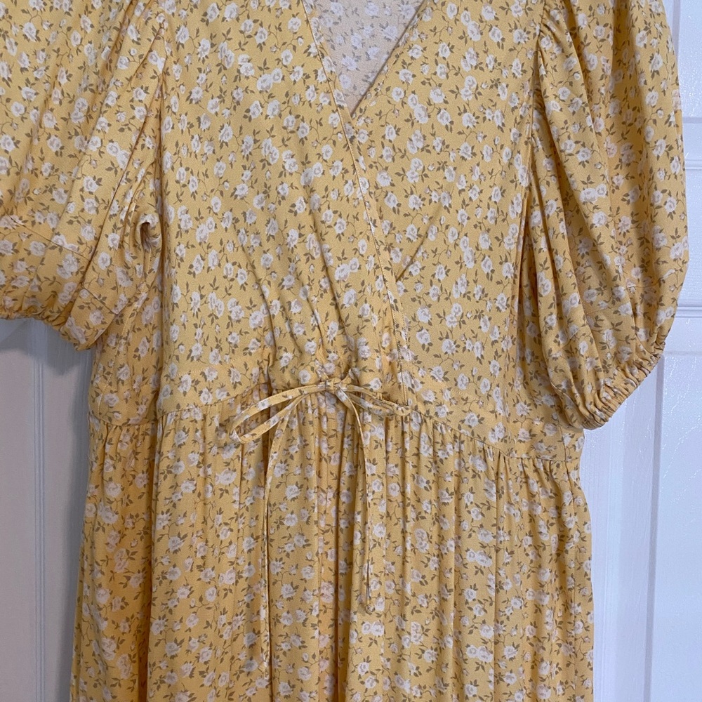 Christy Dawn Yellow Floral Midi Dress - Picture 3 of 4